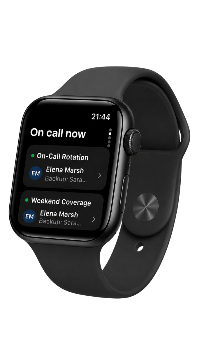 On Call Central on Apple Watch: who is on call now
